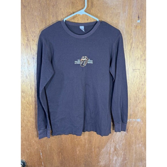 Vintage Rolling Stones Flannel‎ Waffle Shirt Bigger Bang Tour Medium M USA - Picture 1 of 8